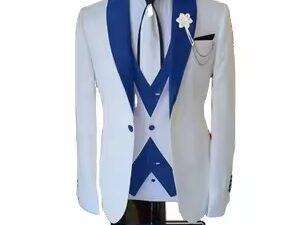 White & Blue Masquerade Male Coat Size M