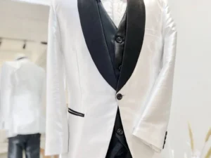 White Masquerade Male Coat Size M For Rent
