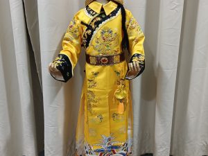 Yellow Chinese Qing Dynasty Female Costume Size M For Rent