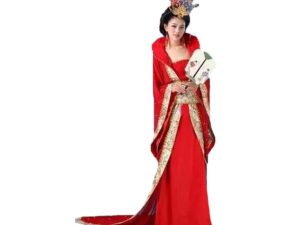 Red Chinese Qing Dynasty Female Costume Size M For Rent