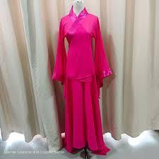 Pink & Red Female Chinese Hanfu Size L Costume For Rent
