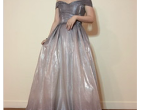 DD-01 Off Shoulder Grey Dress