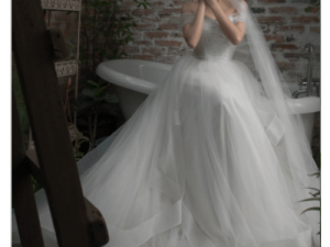 OffShoulder Aline White Wedding Dress