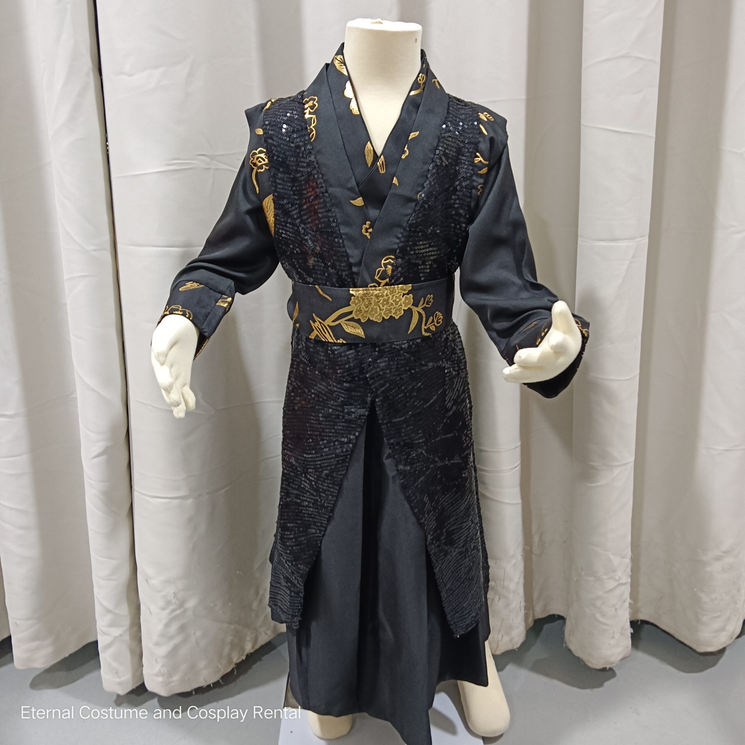 Black Male Chinese Style HanFu Size M Costume For Rent