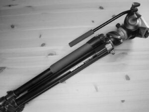 Manfrotto 055XProB Tripod + MVH500AH Fluid Head For Rent