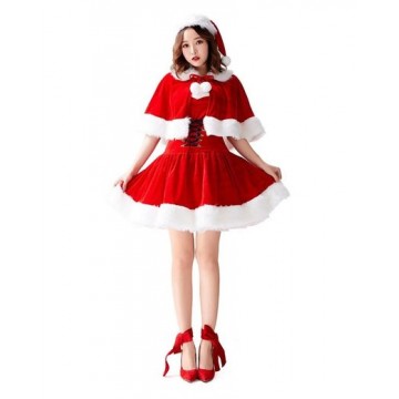 Santarina Christmas Red Dress with Cape Free Size for Rent 1Santarina Christmas Red Dress with Cape Free Size for Rent | RentSmart Asia | Renting Is The New Buying Santarina Christmas Red Dress with Cape Free Size for Rent