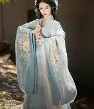Female Chinese Traditional HanFu Grey (正版交领汉服) for Rent