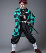Japanese Anime Kimetsu no Yaiba Demon Slayer Cosplay Kamado Tanjiro Male M (鬼灭之刃 炭治郎) for Rent