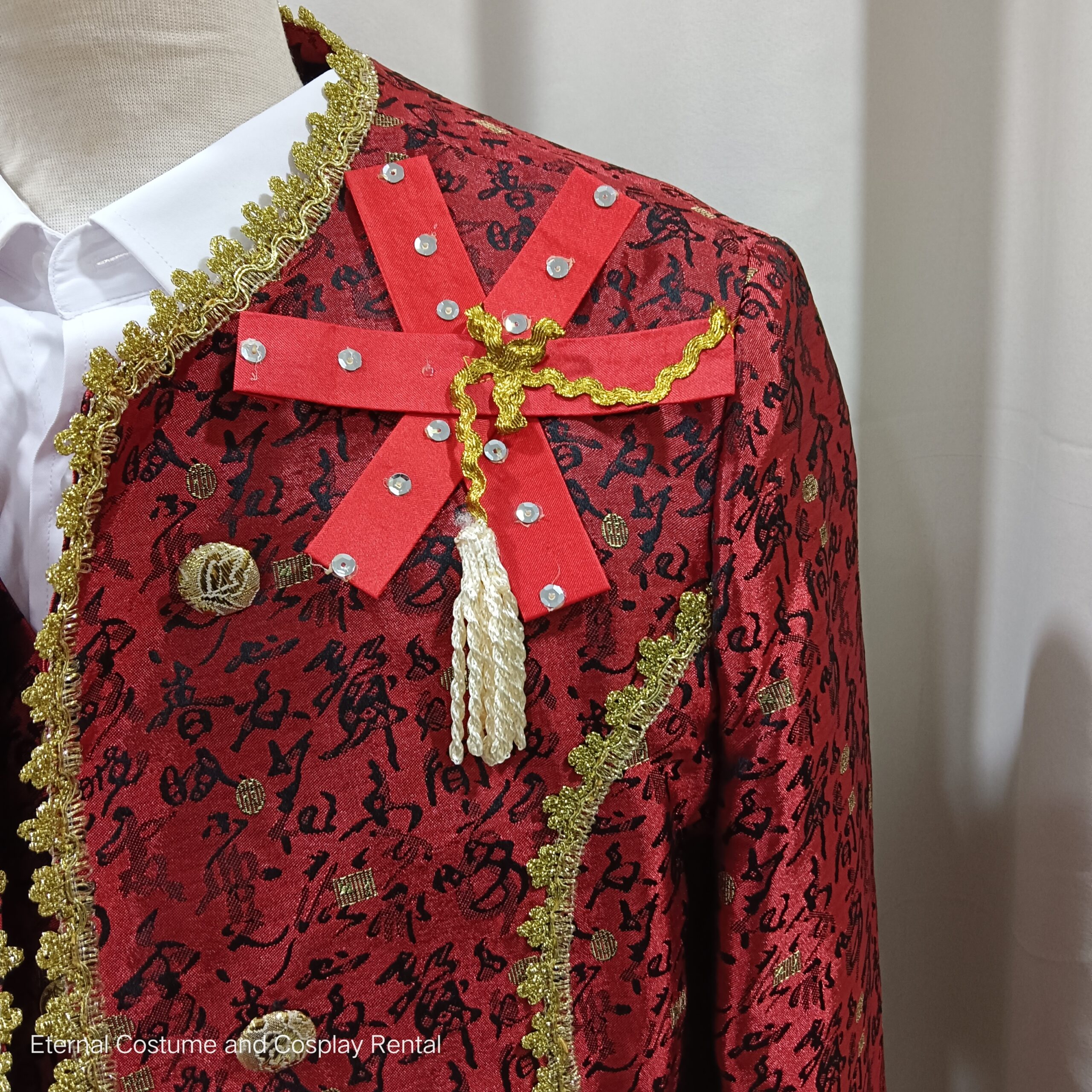 MASQUERADE Western Coat Male Maroon with Black Patterns for Rent 4MASQUERADE Western Coat Male Maroon with Black Patterns for Rent | RentSmart Asia | Renting Is The New Buying MASQUERADE Western Coat Male Maroon with Black Patterns for Rent - Image 4