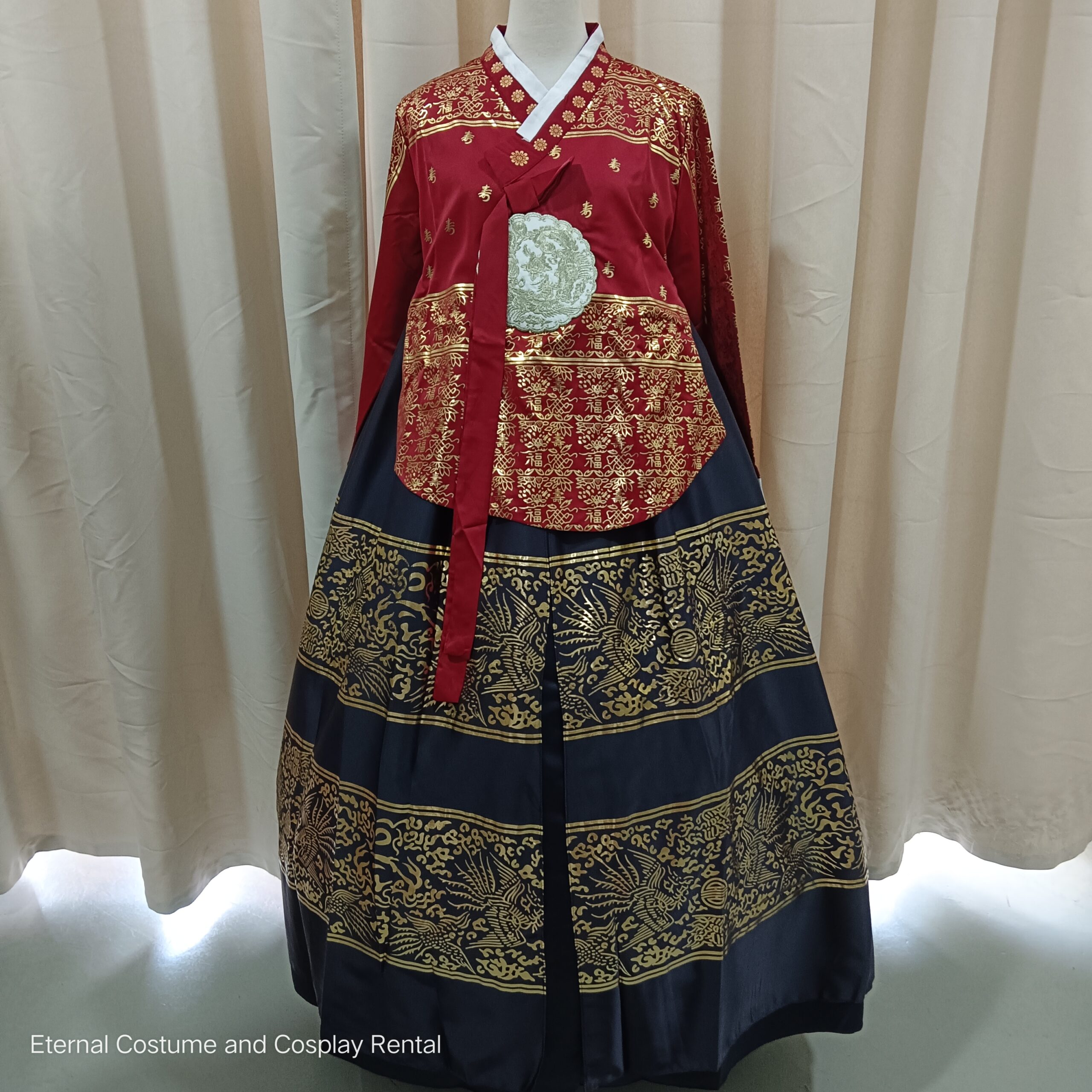 KOREAN Hanbok Style Costume Female Royal Red Long Top and Black Dress Size S - XL Free Size for Rent 2KOREAN Hanbok Style Costume Female Royal Red Long Top and Black Dress Size S - XL Free Size for Rent | RentSmart Asia | Renting Is The New Buying KOREAN Hanbok Style Costume Female Royal Red Long Top and Black Dress Size S - XL Free Size for Rent - Image 2