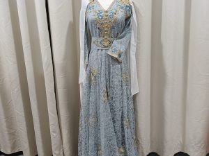 MIDDLE EAST Turkish/Egypt/Arabian Traditional Style Robe Female Blue & Gold Size UP TO XL for Rent