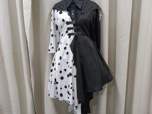 MOVIE Character Cruella 2019 Villian Black and White Colour Female Size XL for Rent