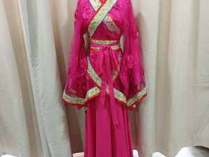 CHINESE Simple Costume Style Female Pink Colour Long Free Size for Rent
