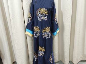 CHINESE Qing Dynasty Palace Concubine Costume Dark Blue YanXiGongLue Drama Story of YanXi Palace 延禧攻略魏璎珞 Free Size High Quality for Rent