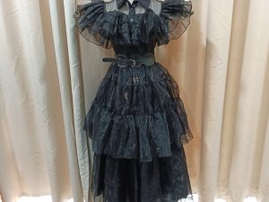 MOVIE / Drama Netflix Wednesday Heroin Wednesday Addams Prom Dancing Gown Black Colour Size L for Rent