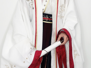 Chinese Traditional HanFu Male White Red Black S - L size (红白色交领汉服男）for Rent