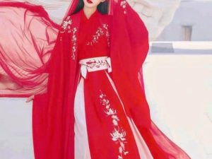 Chinese Female HanFu Red (红色汉服女) for Rent