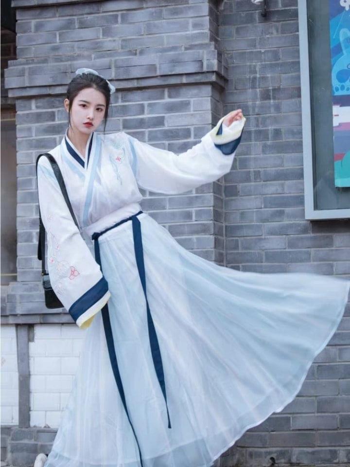 Chinese Traditional HanFu Female Light Blue XS-M size (蓝色交领汉服女) for Rent 1Chinese Traditional HanFu Female Light Blue XS-M size (蓝色交领汉服女) for Rent | RentSmart Asia | Renting Is The New Buying Chinese Traditional HanFu Female Light Blue XS-M size (蓝色交领汉服女) for Rent
